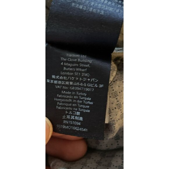 HACKETT London Casual Pants Cotton Chino Khaki Size 34 - Picture 8 of 9
